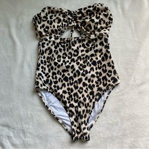 Old Navy Cheetah Strapless Swimsuit for women.